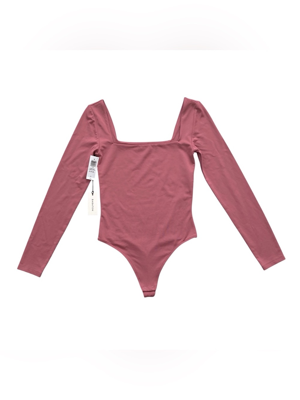 NWT Aritzia Babaton Contour Squareneck Longsleeve Bodysuit Red Willow Small